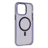 Apple İphone 14 Pro Max Kılıf Tron Şeffaf Magsafe Kapak - Derin Mor