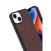 Apple İphone 15 Kılıf Aras Deri Kapak - Bordo