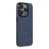 Apple İphone 15 Pro Kılıf Anka Pc Magneticsafe Sert Metal Kapak - Lacivert