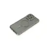 Apple İphone 15 Pro Kılıf Joke Simli Magneticsafe Kılıf - Gri