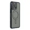 Apple İphone 15 Pro Kılıf Joke Simli Magneticsafe Kılıf - Lacivert