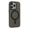 Apple İphone 15 Pro Kılıf Lodos Magneticsafe Mat Kapak - Siyah