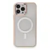 Apple İphone 15 Pro Kılıf Room Magneticsafe Silikon - Pudra