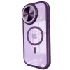 Apple İphone 15 Pro Kılıf Teleskop Lens Magsafe Silikon Kapak - Derin Mor