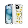 Apple İphone 15 Pro Max Kılıf Daisy Simli Magsafe Kapak - Gold