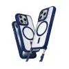 Apple İphone 15 Pro Max Kılıf Enka Magsafe Silikon Kılıf - Lacivert