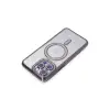 Apple İphone 15 Pro Max Kılıf Joke Simli Magneticsafe Kılıf - Derin Mor