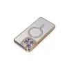Apple İphone 15 Pro Max Kılıf Joke Simli Magneticsafe Kılıf - Gold