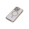 Apple İphone 15 Pro Max Kılıf Joke Simli Magneticsafe Kılıf - Gold