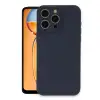 Apple İphone 15 Pro Max Kılıf Nano İçi Kadife Silikon - Lacivert