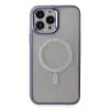 Apple İphone 15 Pro Max Kılıf Room Magneticsafe Silikon - Lila
