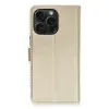 Apple İphone 15 Pro Max Kılıf Trend S Plus Kapaklı Kılıf - Gold