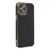 Apple İphone 15 Pro Max Kılıf Volet Silikon - Siyah