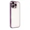 Apple İphone 15 Pro Max Razer Lensli Silikon - Mor