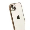 Apple İphone 15 Razer Lensli Silikon - Çöl Titanyum