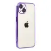 Apple İphone 15 Razer Lensli Silikon - Mor