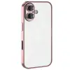 Apple İphone 16 Kılıf Razer Lensli Silikon - Pembe