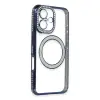 Apple İphone 16 Plus Kılıf Joke Simli Magneticsafe Kılıf - Lacivert