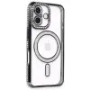 Apple İphone 16 Plus Kılıf Joke Simli Magneticsafe Kılıf - Siyah