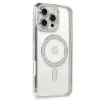 Apple İphone 16 Pro Kılıf Joke Simli Magneticsafe Kılıf - Gümüş
