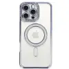 Apple İphone 16 Pro Kılıf Joke Simli Magneticsafe Kılıf - Mavi