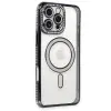 Apple İphone 16 Pro Kılıf Joke Simli Magneticsafe Kılıf - Siyah