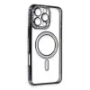 Apple İphone 16 Pro Kılıf Joke Simli Magneticsafe Kılıf - Siyah