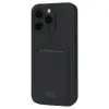 Apple İphone 16 Pro Kılıf Kelvin Kartvizitli Silikon - Siyah