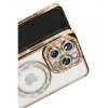 Apple İphone 16 Pro Max Kılıf Joke Simli Magneticsafe Kılıf - Gold