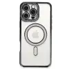 Apple İphone 16 Pro Max Kılıf Joke Simli Magneticsafe Kılıf - Gri