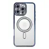 Apple İphone 16 Pro Max Kılıf Joke Simli Magneticsafe Kılıf - Lacivert
