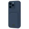 Apple İphone 16 Pro Max Kılıf Kelvin Kartvizitli Silikon - Lacivert