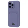 Apple İphone 16 Pro Max Kılıf Kelvin Kartvizitli Silikon - Lila