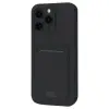 Apple İphone 16 Pro Max Kılıf Kelvin Kartvizitli Silikon - Siyah