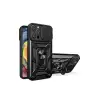 Apple İphone 16 Pro Max Kılıf Pars Lens Yüzüklü Silikon - Siyah
