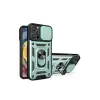 Apple İphone 16 Pro Max Kılıf Pars Lens Yüzüklü Silikon - Yeşil