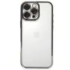 Apple İphone 16 Pro Max Kılıf Razer Lensli Silikon - Titanyum Gri