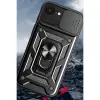 Apple İphone 16e Kılıf Pars Lens Yüzüklü Silikon - Siyah