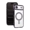 Apple İphone 17 Air Joke Simli Magneticsafe Kılıf - Derin Mor