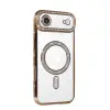 Apple İphone 17 Air Joke Simli Magneticsafe Kılıf - Gold