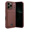 Apple İphone 17 Pro Kelvin Kartvizitli Silikon - Bordo