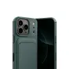 Apple İphone 17 Pro Max Kelvin Kartvizitli Silikon - Koyu Yeşil