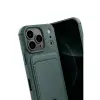 Apple İphone 17 Pro Max Kelvin Kartvizitli Silikon - Koyu Yeşil