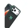Apple İphone 17 Pro Max Montreal Yüzüklü Silikon Kapak - Yeşil