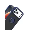 Apple İphone 17 Pro Montreal Yüzüklü Silikon Kapak - Lacivert