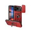 Apple İphone 17 Pro Pars Lens Yüzüklü Silikon - Kırmızı