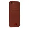 Apple İphone 7 Kılıf Kelvin Kartvizitli Silikon - Bordo