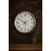 Arapça Rakamlı Krom 52 Cm Metal Duvar Saati