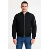 Arka Bomber Ceket - Siyah