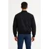 Arka Bomber Ceket - Siyah